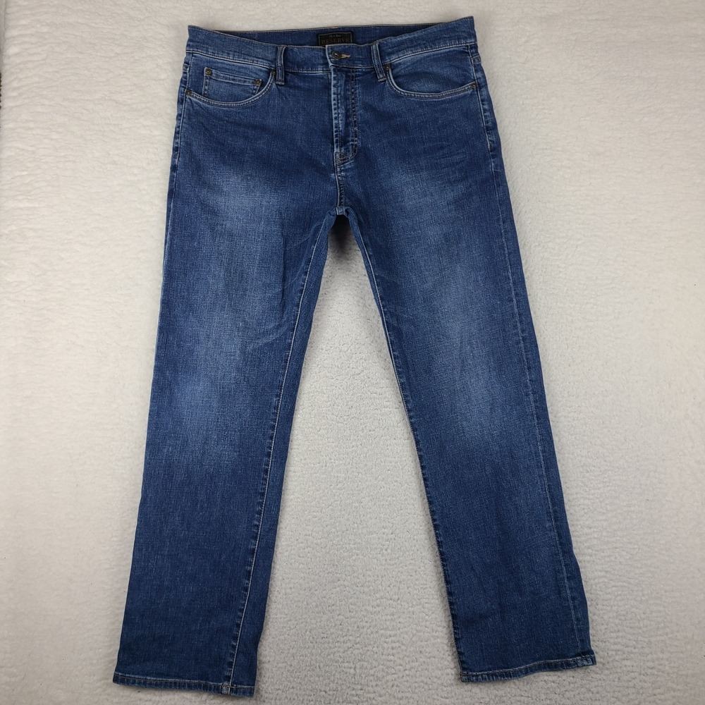Jos A Bank Reserve Jeans Mens 36x30 Blue Traditional Fit Dark Wash Denim